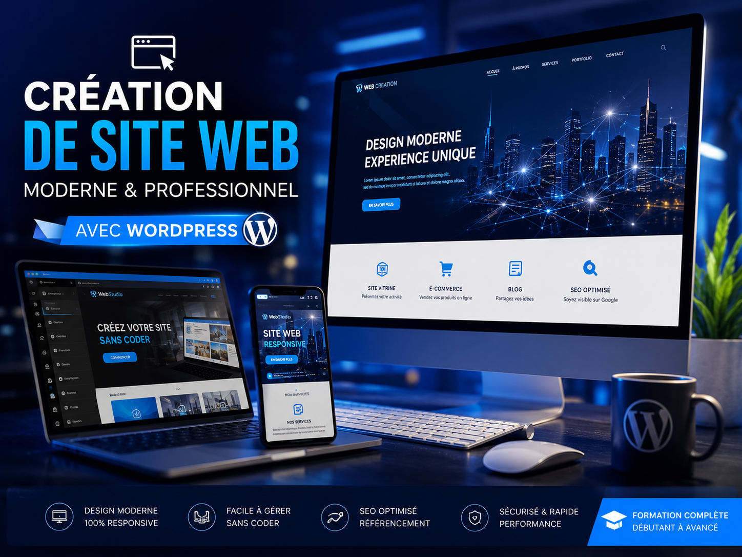 🌐 FORMATION COMPLÈTE EN CRÉATION DE SITES WEB AVEC WORDPRESS 🚀